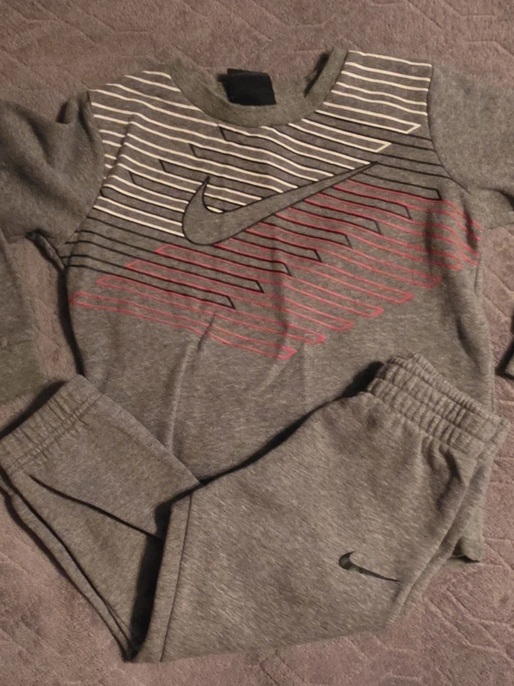 Nike Boys' Sweatshirt & Jogger Set - Gray, Navy, Brown
